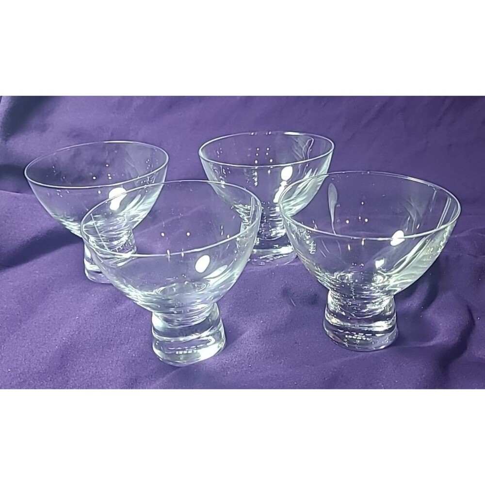 ALESSI for DELTA AIRLINES Short Stem Martini Glasses Set of 4 - 044207728